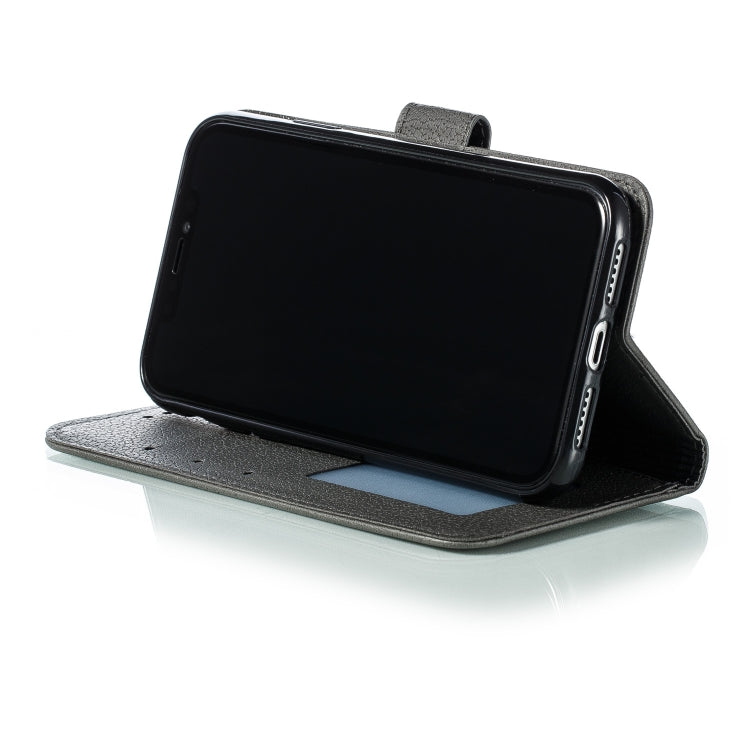 For iPhone 11 Feather Pattern Litchi Texture Horizontal Flip Leather Case with Wallet & Holder & Card Slots