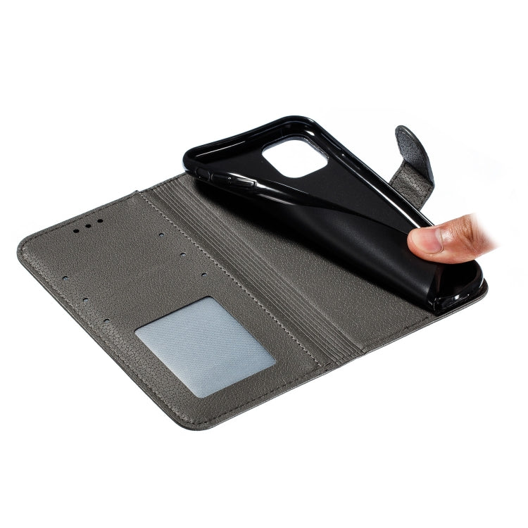 For iPhone 11 Feather Pattern Litchi Texture Horizontal Flip Leather Case with Wallet & Holder & Card Slots