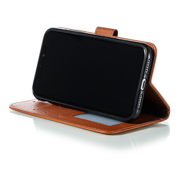 For iPhone 11 Feather Pattern Litchi Texture Horizontal Flip Leather Case with Wallet & Holder & Card Slots