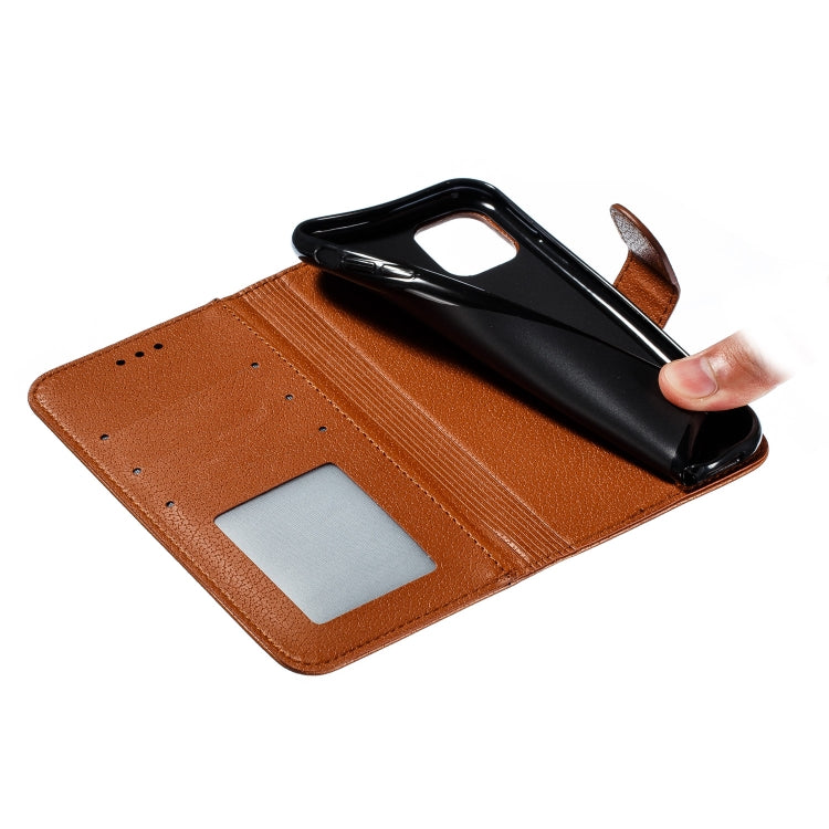 For iPhone 11 Feather Pattern Litchi Texture Horizontal Flip Leather Case with Wallet & Holder & Card Slots