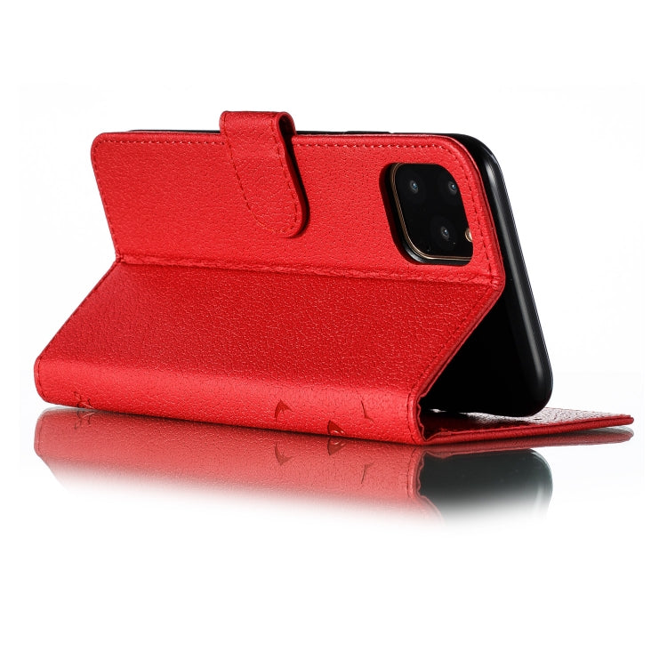 For iPhone 11 Pro Max Feather Pattern Litchi Texture Horizontal Flip Leather Case with Wallet & Holder & Card Slots