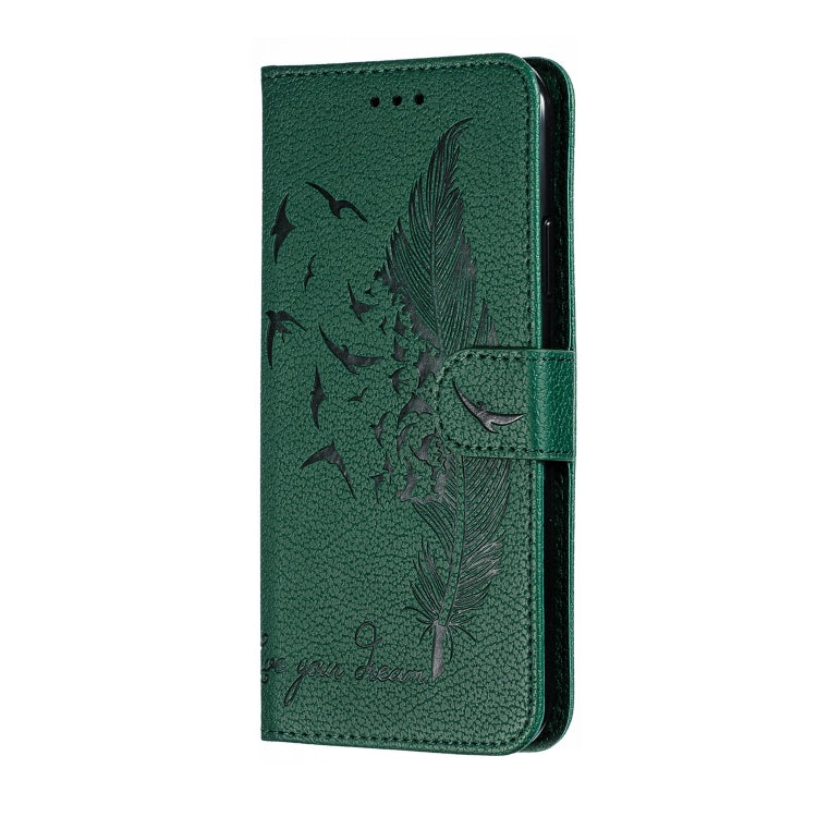 For iPhone 11 Pro Max Feather Pattern Litchi Texture Horizontal Flip Leather Case with Wallet & Holder & Card Slots