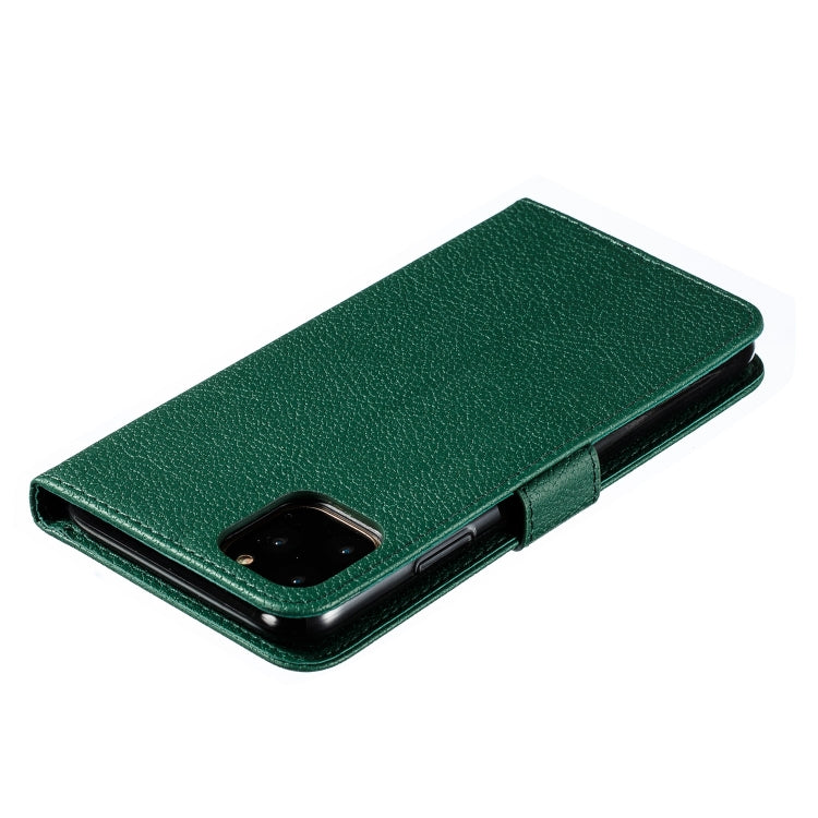 For iPhone 11 Pro Max Feather Pattern Litchi Texture Horizontal Flip Leather Case with Wallet & Holder & Card Slots
