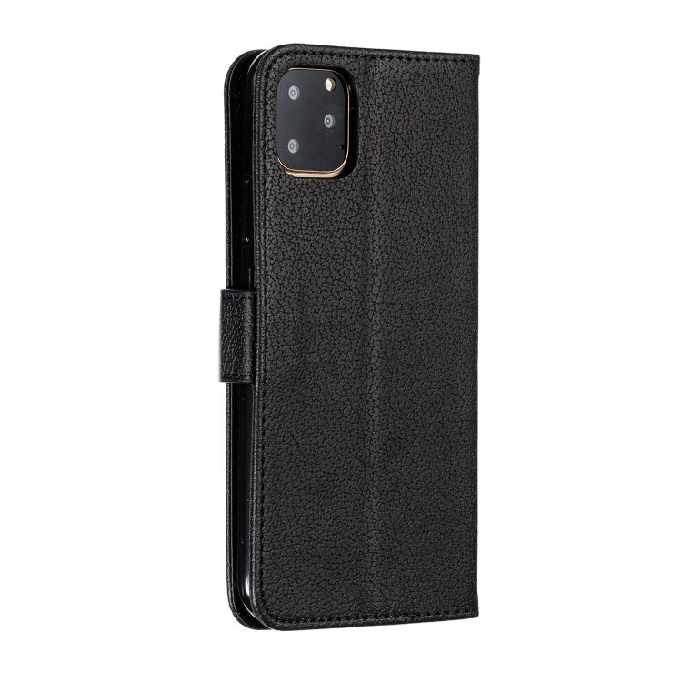 For iPhone 11 Pro Max Feather Pattern Litchi Texture Horizontal Flip Leather Case with Wallet & Holder & Card Slots