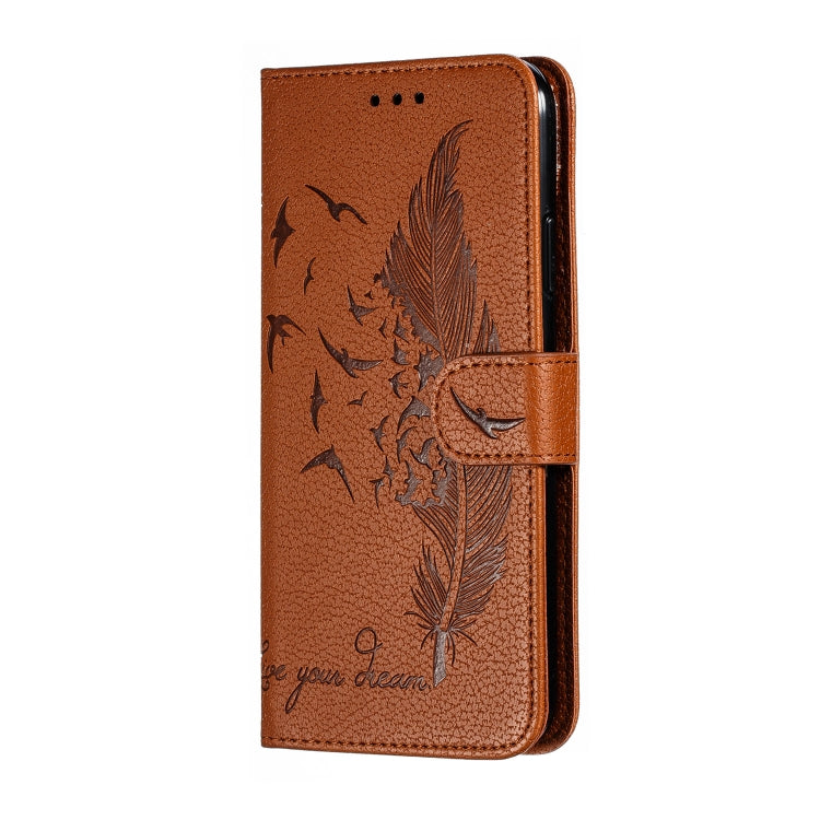 For iPhone 11 Pro Max Feather Pattern Litchi Texture Horizontal Flip Leather Case with Wallet & Holder & Card Slots