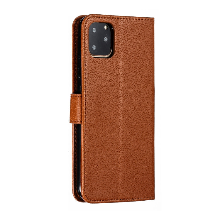 For iPhone 11 Pro Max Feather Pattern Litchi Texture Horizontal Flip Leather Case with Wallet & Holder & Card Slots