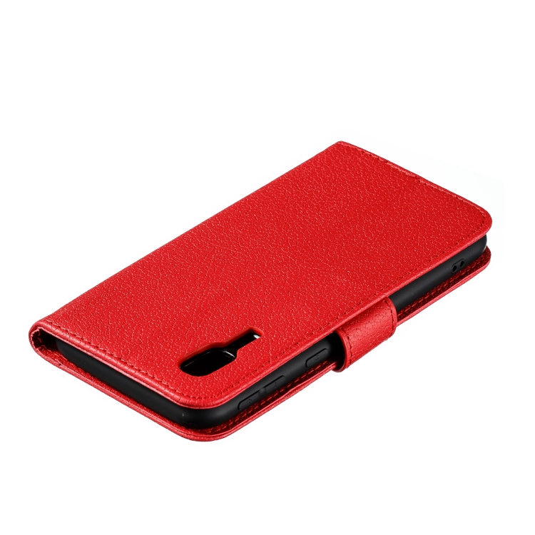 Feather Pattern Litchi Texture Horizontal Flip Leather Case with Wallet & Holder & Card Slots For Galaxy A2 Core