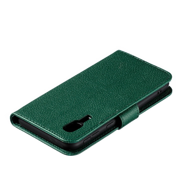 Feather Pattern Litchi Texture Horizontal Flip Leather Case with Wallet & Holder & Card Slots For Galaxy A2 Core
