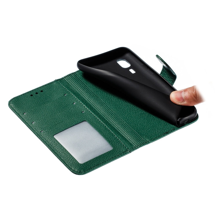 Feather Pattern Litchi Texture Horizontal Flip Leather Case with Wallet & Holder & Card Slots For Galaxy A2 Core