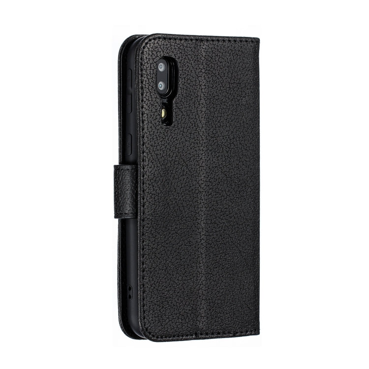 Feather Pattern Litchi Texture Horizontal Flip Leather Case with Wallet & Holder & Card Slots For Galaxy A2 Core