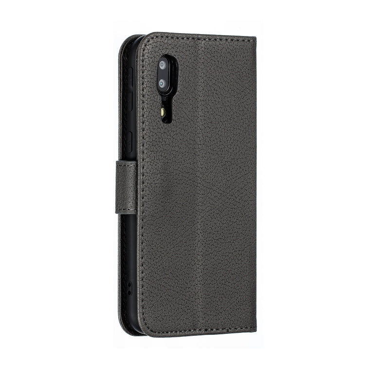 Feather Pattern Litchi Texture Horizontal Flip Leather Case with Wallet & Holder & Card Slots For Galaxy A2 Core