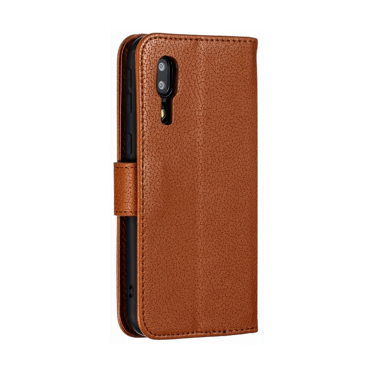 Feather Pattern Litchi Texture Horizontal Flip Leather Case with Wallet & Holder & Card Slots For Galaxy A2 Core