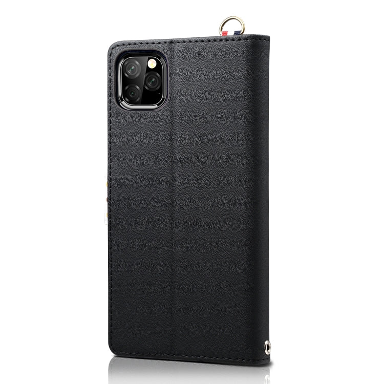 For iPhone 11 Pro Wave Point Horizontal Flip Leather Case with Card Slots & Holder & Wallet & Lanyard
