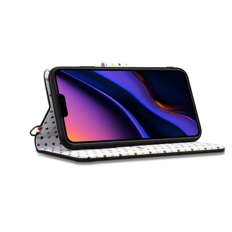 For iPhone 11 Pro Wave Point Horizontal Flip Leather Case with Card Slots & Holder & Wallet & Lanyard