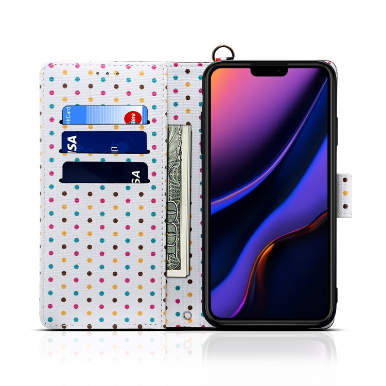 For iPhone 11 Pro Wave Point Horizontal Flip Leather Case with Card Slots & Holder & Wallet & Lanyard