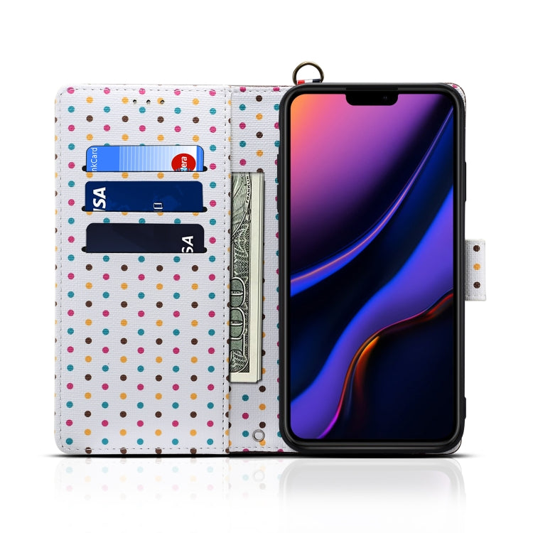 For iPhone 11 Pro Wave Point Horizontal Flip Leather Case with Card Slots & Holder & Wallet & Lanyard