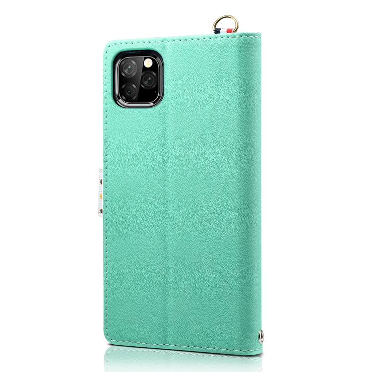 For iPhone 11 Pro Wave Point Horizontal Flip Leather Case with Card Slots & Holder & Wallet & Lanyard