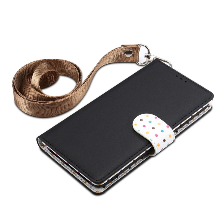 For iPhone 11 Wave Point Horizontal Flip Leather Case with Card Slots & Holder & Wallet & Lanyard