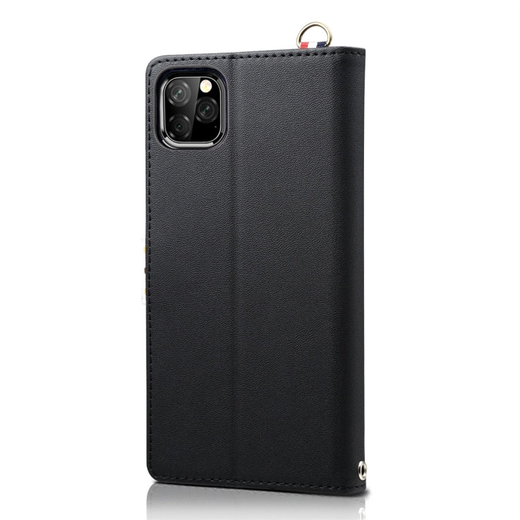For iPhone 11 Wave Point Horizontal Flip Leather Case with Card Slots & Holder & Wallet & Lanyard