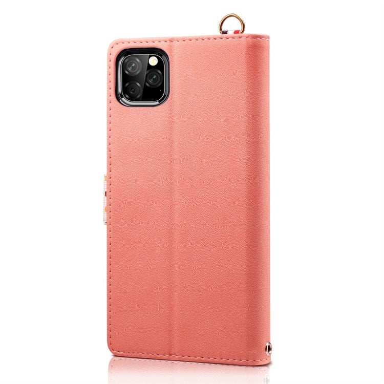 For iPhone 11 Wave Point Horizontal Flip Leather Case with Card Slots & Holder & Wallet & Lanyard