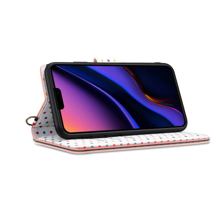 For iPhone 11 Wave Point Horizontal Flip Leather Case with Card Slots & Holder & Wallet & Lanyard