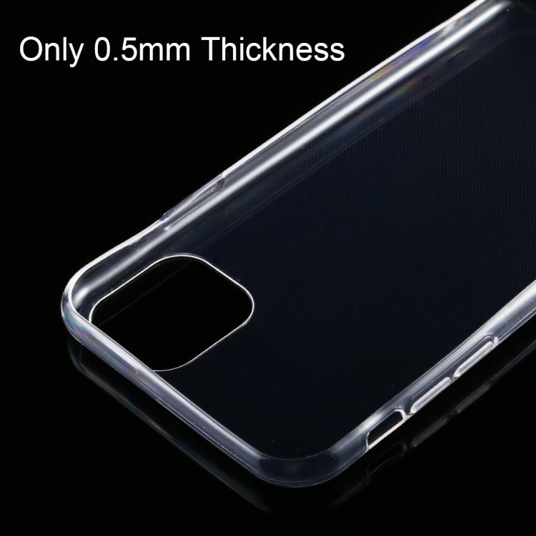 50 PCS 0.5mm Ultra-Thin Transparent TPU Protective Case for iPhone 11