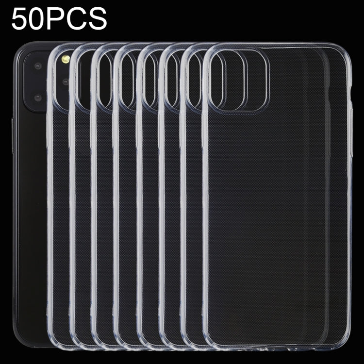 50 PCS 0.5mm Ultra-Thin Transparent TPU Protective Case for iPhone 11 Pro Max