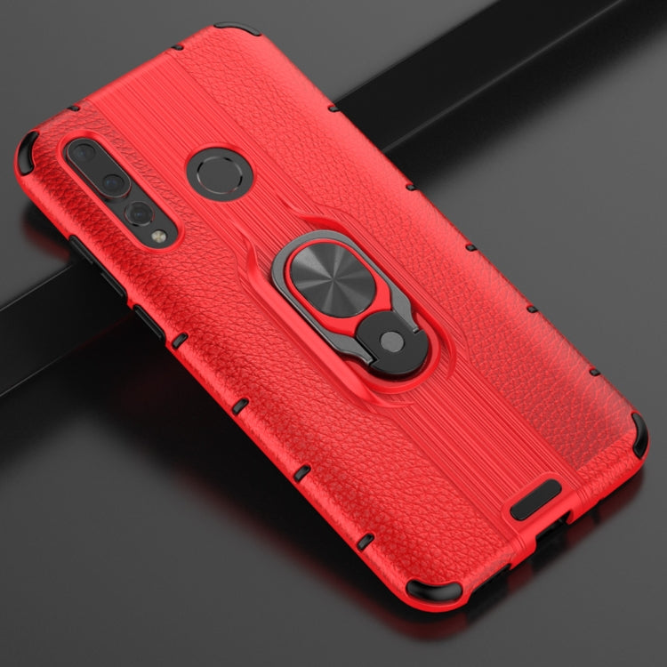 Litchi Texture PC + TPU Combination Case with Magnetic Ring Holder For Huawei nova 5 / nova 5 Pro