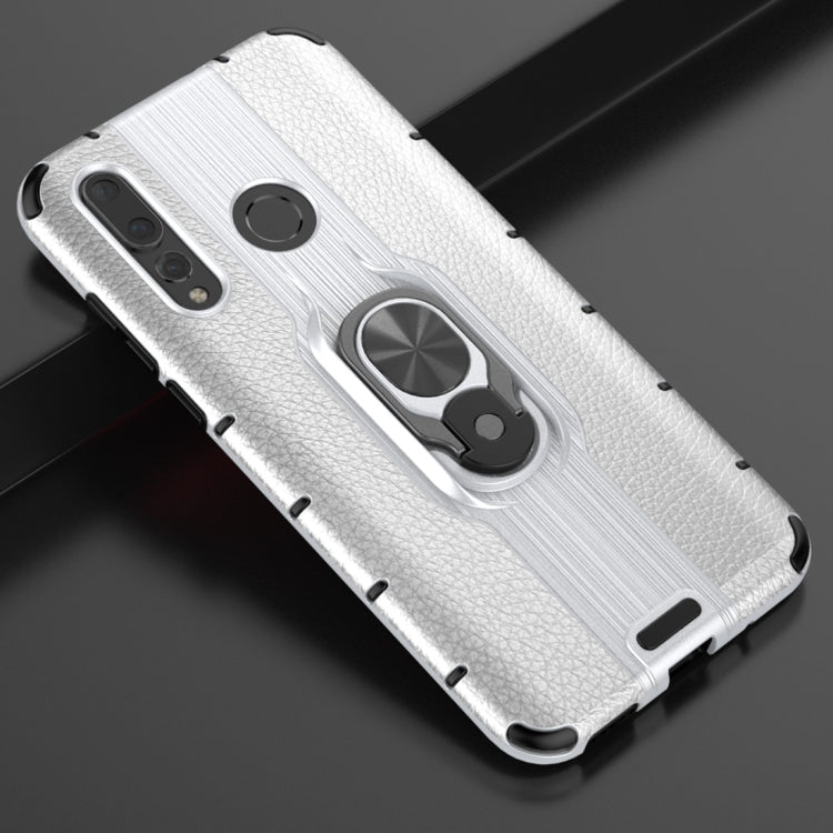 Litchi Texture PC + TPU Combination Case with Magnetic Ring Holder For Huawei nova 5 / nova 5 Pro