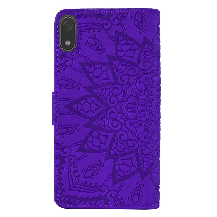 Calf Pattern Double Folding Design Embossed Leather Case with Wallet & Holder & Card Slots for Xiaomi Redmi 7A