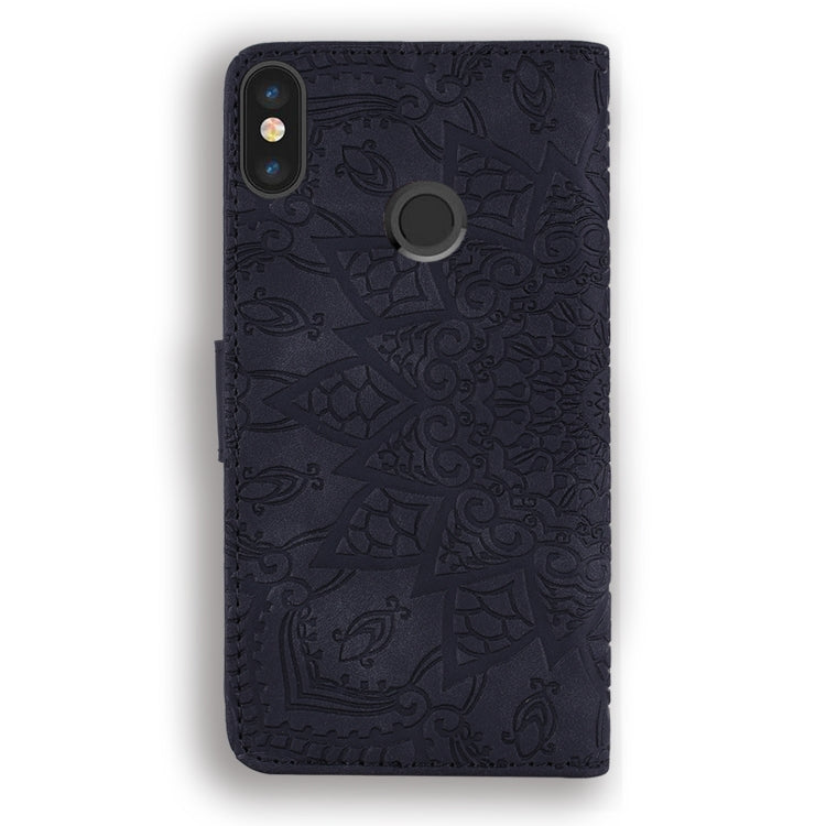 Calf Pattern Double Folding Design Embossed Leather Case with Wallet & Holder & Card Slots for Xiaomi Redmi Note 6 / Note 6 Pro