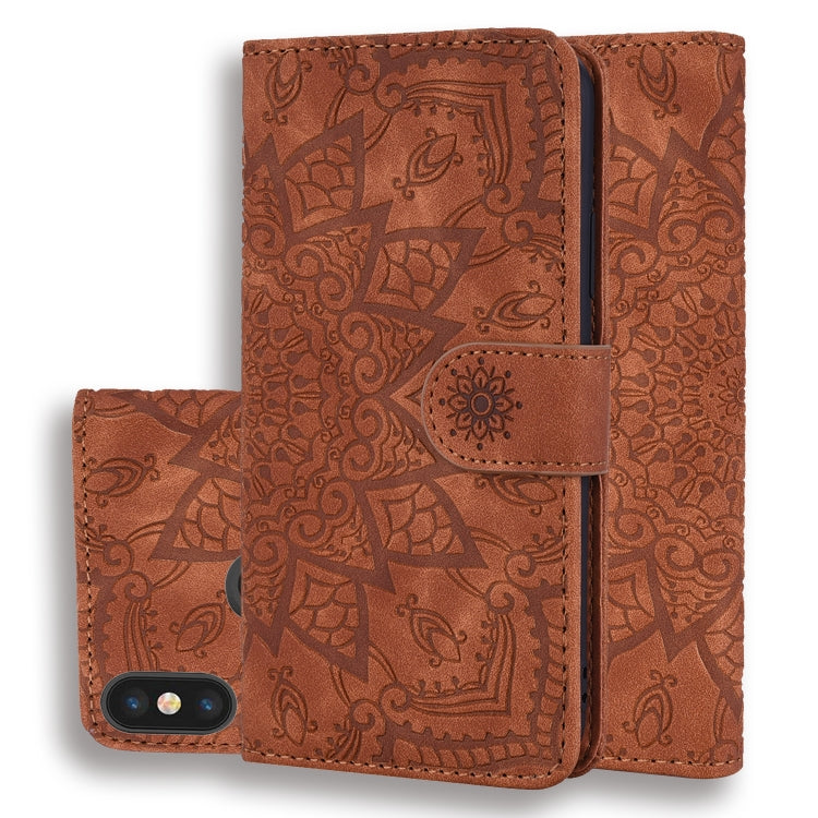 Calf Pattern Double Folding Design Embossed Leather Case with Wallet & Holder & Card Slots for Xiaomi Redmi Note 6 / Note 6 Pro