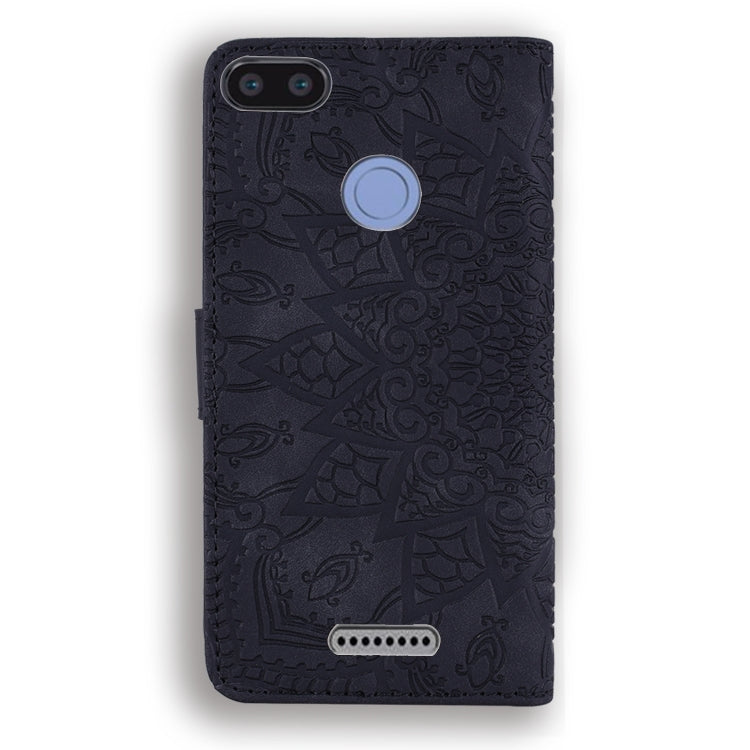 Calf Pattern Double Folding Design Embossed Leather Case with Wallet & Holder & Card Slots for Xiaomi Redmi 6 / 6A