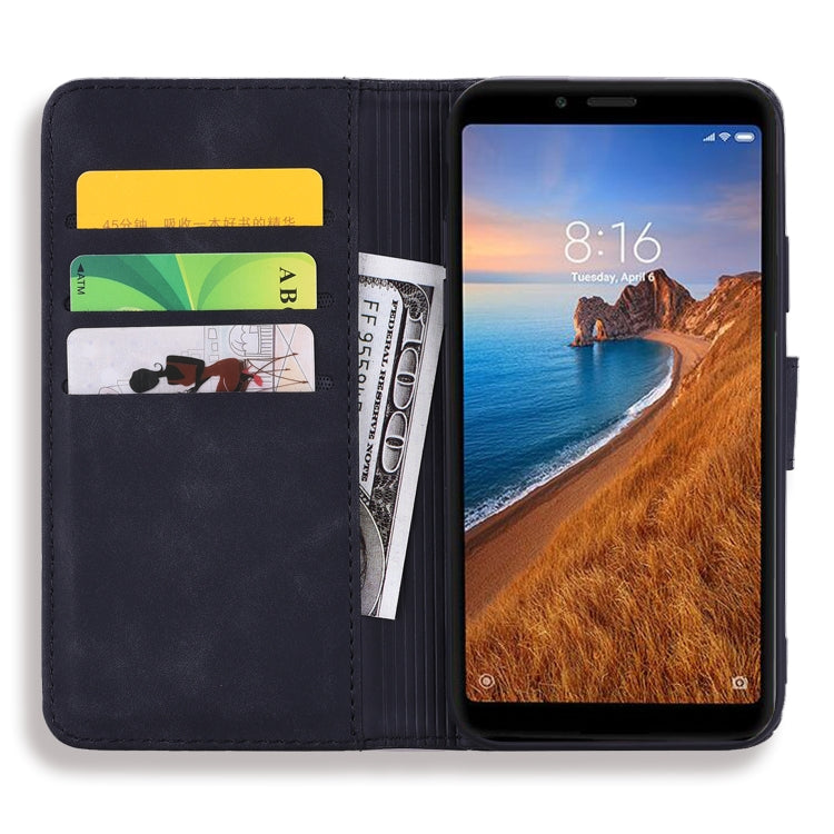 Calf Pattern Double Folding Design Embossed Leather Case with Wallet & Holder & Card Slots for Xiaomi Redmi 6 / 6A