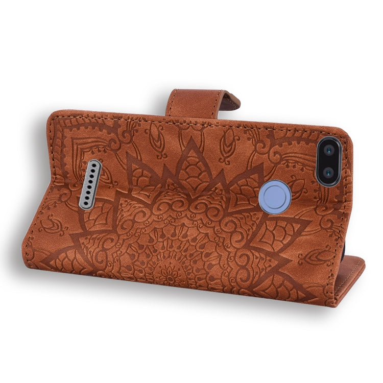 Calf Pattern Double Folding Design Embossed Leather Case with Wallet & Holder & Card Slots for Xiaomi Redmi 6 / 6A