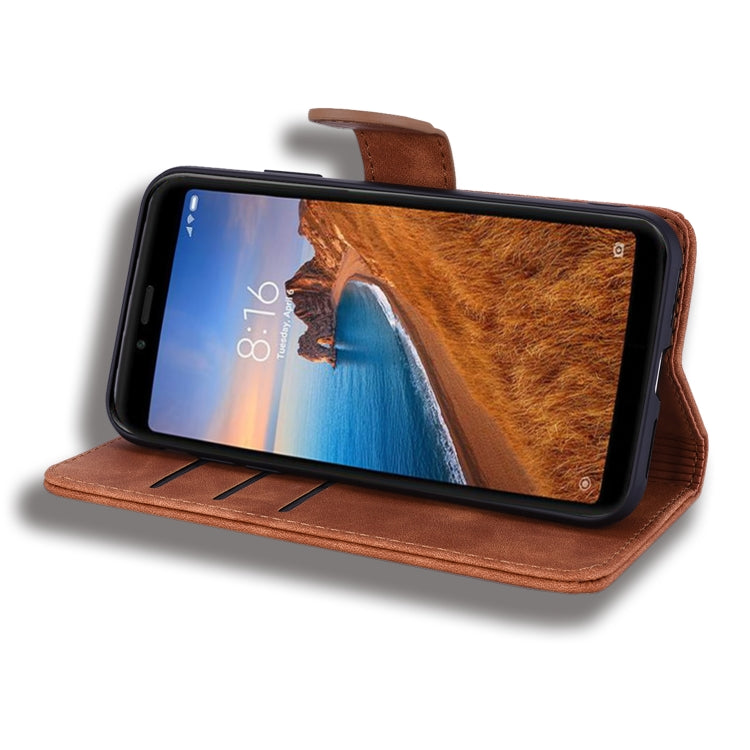 Calf Pattern Double Folding Design Embossed Leather Case with Wallet & Holder & Card Slots for Xiaomi Redmi 6 / 6A
