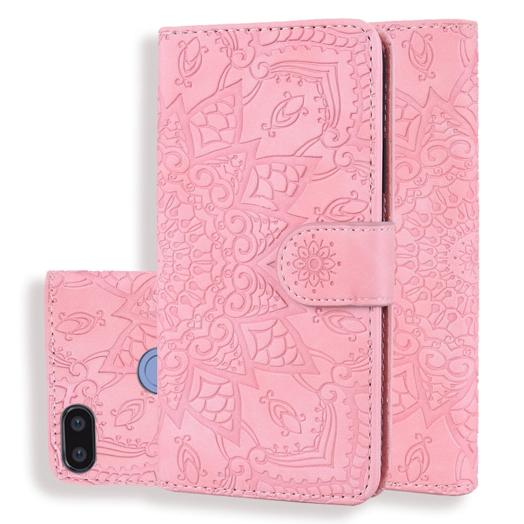 Calf Pattern Double Folding Design Embossed Leather Case with Wallet & Holder & Card Slots for Xiaomi Redmi 6 / 6A