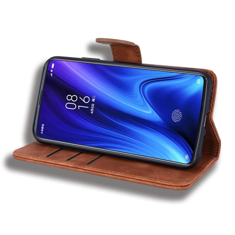 Calf Pattern Double Folding Design Embossed Leather Case with Wallet & Holder & Card Slots for Xiaomi Redmi K20 / K20 Pro