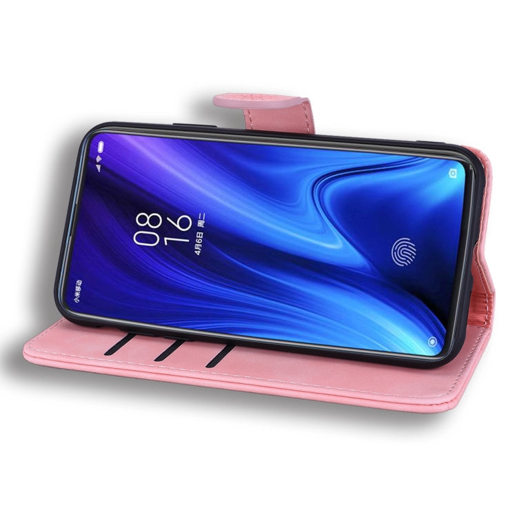 Calf Pattern Double Folding Design Embossed Leather Case with Wallet & Holder & Card Slots for Xiaomi Redmi K20 / K20 Pro