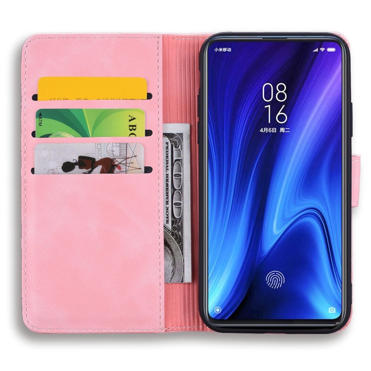 Calf Pattern Double Folding Design Embossed Leather Case with Wallet & Holder & Card Slots for Xiaomi Redmi K20 / K20 Pro