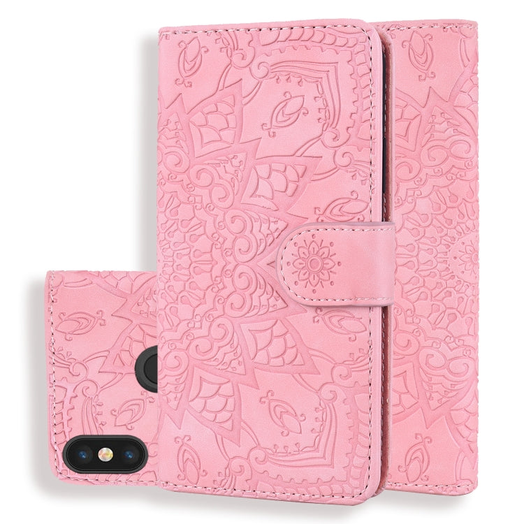 Calf Pattern Double Folding Design Embossed Leather Case with Wallet & Holder & Card Slots for Xiaomi Redmi Note 5 / Note 5 Pro