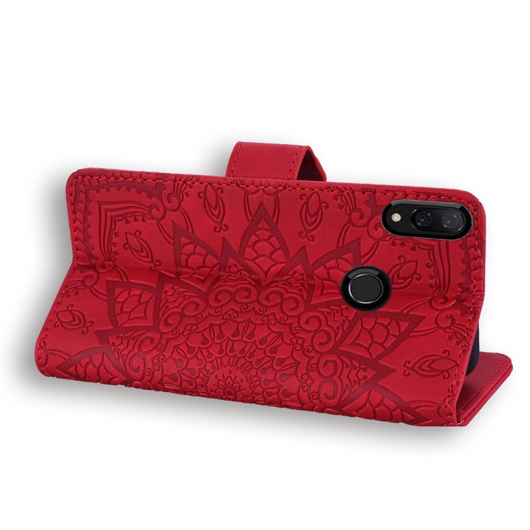 Calf Pattern Double Folding Design Embossed Leather Case with Wallet & Holder & Card Slots for Xiaomi Redmi Note 7 / Note 7 Pro