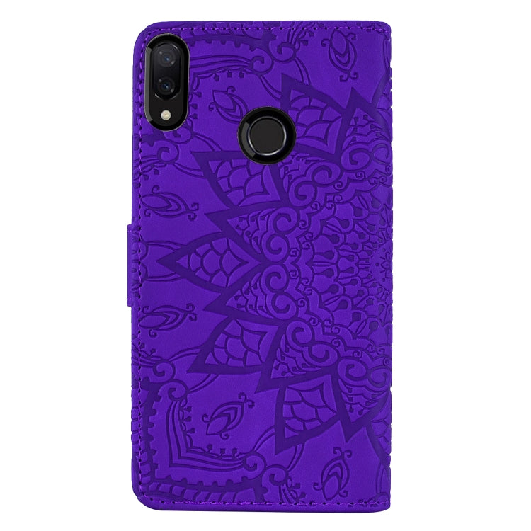 Calf Pattern Double Folding Design Embossed Leather Case with Wallet & Holder & Card Slots for Xiaomi Redmi Note 7 / Note 7 Pro