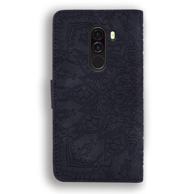 Calf Pattern Double Folding Design Embossed Leather Case with Wallet & Holder & Card Slots for Xiaomi Pocophone F1