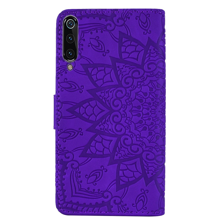 Calf Pattern Double Folding Design Embossed Leather Case with Wallet & Holder & Card Slots for Xiaomi Mi 9