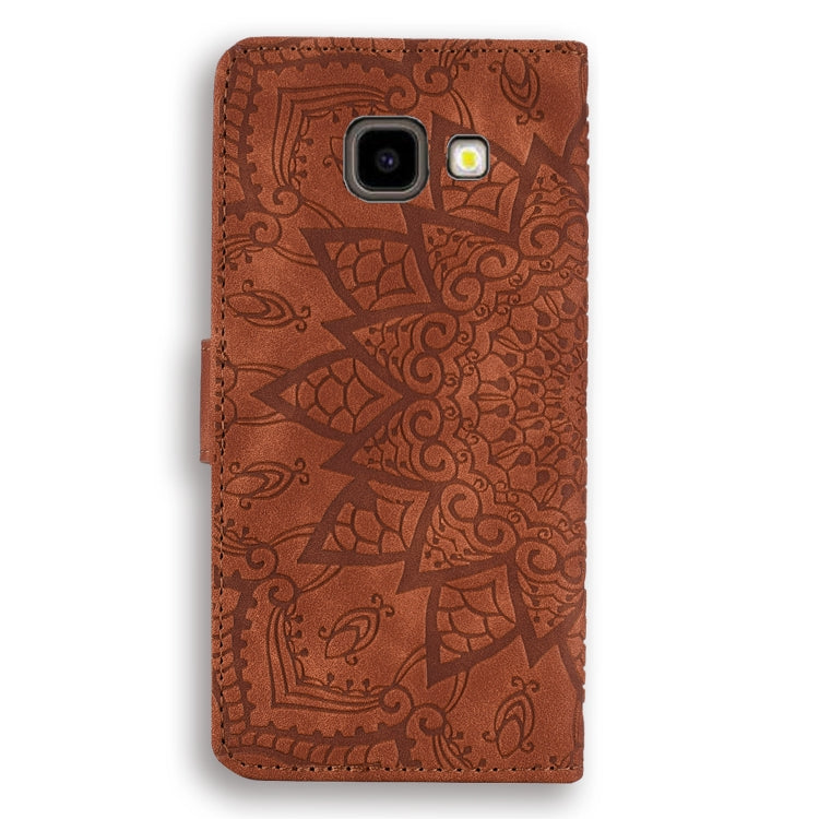Calf Pattern Double Folding Design Embossed Leather Case with Wallet & Holder & Card Slots for Galaxy J4+
