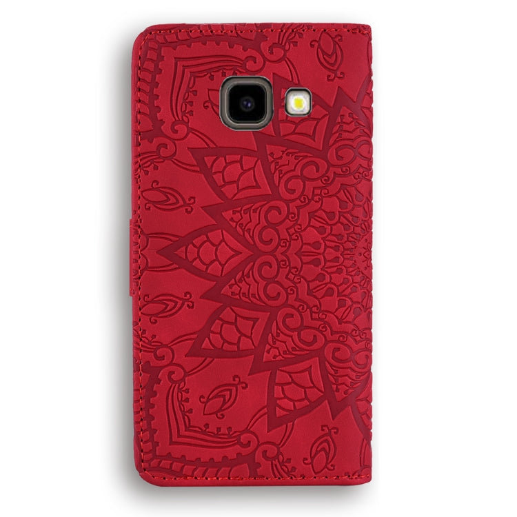Calf Pattern Double Folding Design Embossed Leather Case with Wallet & Holder & Card Slots for Galaxy J4+