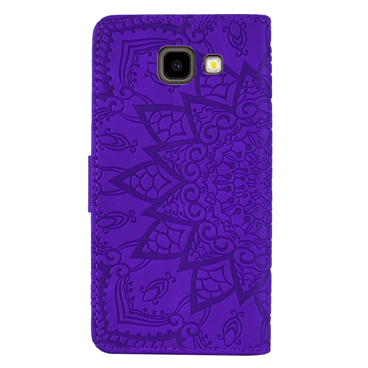 Calf Pattern Double Folding Design Embossed Leather Case with Wallet & Holder & Card Slots for Galaxy J4+