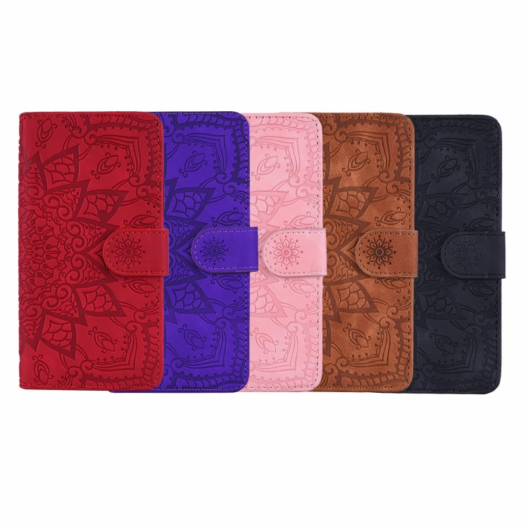 Calf Pattern Double Folding Design Embossed Leather Case with Wallet & Holder & Card Slots for Galaxy S8