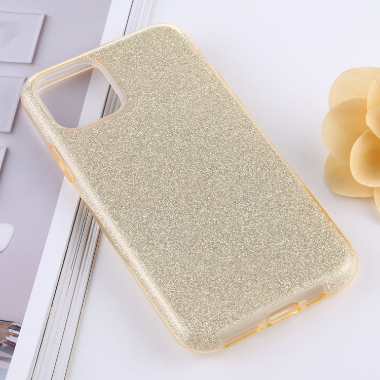 For iPhone 11 Pro Full Coverage TPU + PC Glittery Powder Protective Back Case